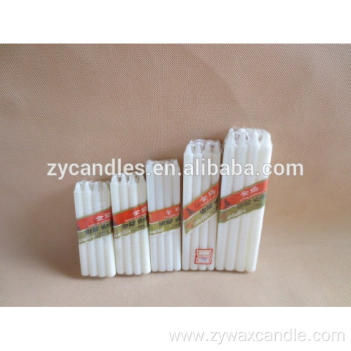 WHITE CLASSIC STICK CANDLES PLASTIC BAG AFRICA